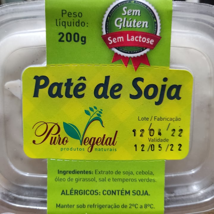 photo of Puro vegetal Patê shared by @ithigasparin on  29 Apr 2022 - review