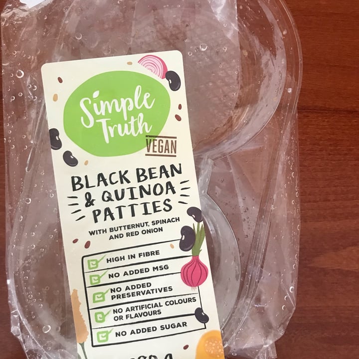 photo of Simple Truth Black Bean & Quinoa Patties shared by @harmlessimpact on  15 Jan 2022 - review