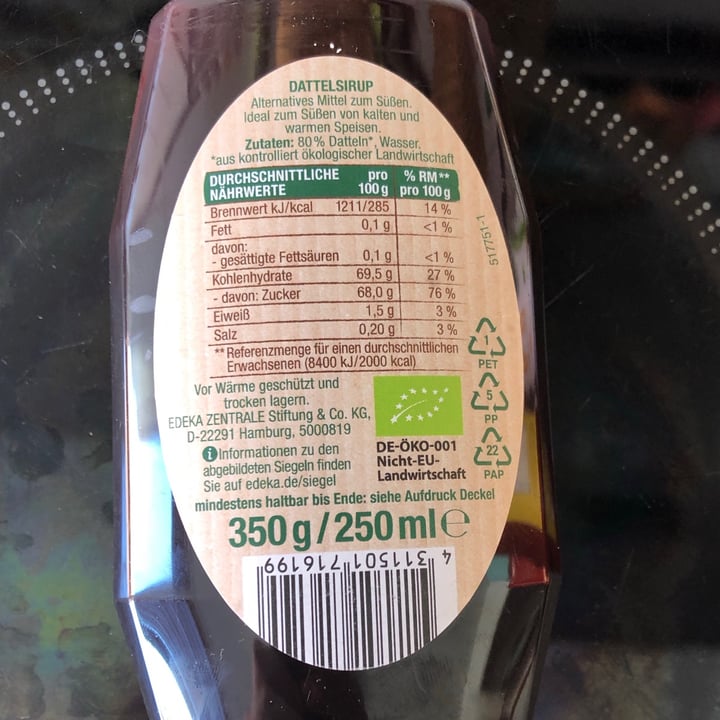 review photo of Edeka Bio Dattelsirup shared by @marenvansoest on 11 Sep 2021 - review