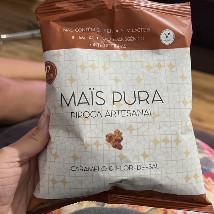 photo of Maïs pura Pipoca artesanal - Sabor Caramelo E Flor De Sal shared by @melmicheletti on  16 May 2022 - review