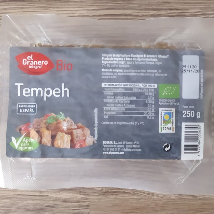 photo of El Granero Integral Tempeh shared by @vegancandyland on  10 Aug 2020 - review