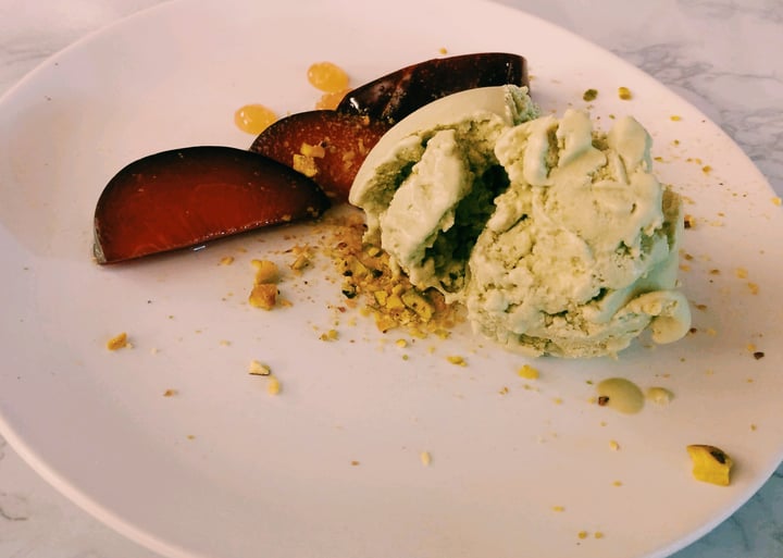 photo of HRVST Cafe & Bar Matcha Ice Cream with Poached Plums & Pistachio shared by @hownowbrownkow on  12 Apr 2018 - review
