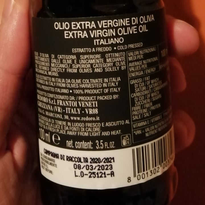 photo of Redoro Olio Extravergine Di Oliva 100% Italiano shared by @mlizard on  27 Oct 2021 - review