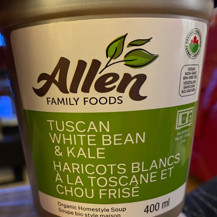 photo of Allen Family Foods Tuscan White Bean & Kale Soup shared by @witchymitchie on  05 Mar 2022 - review