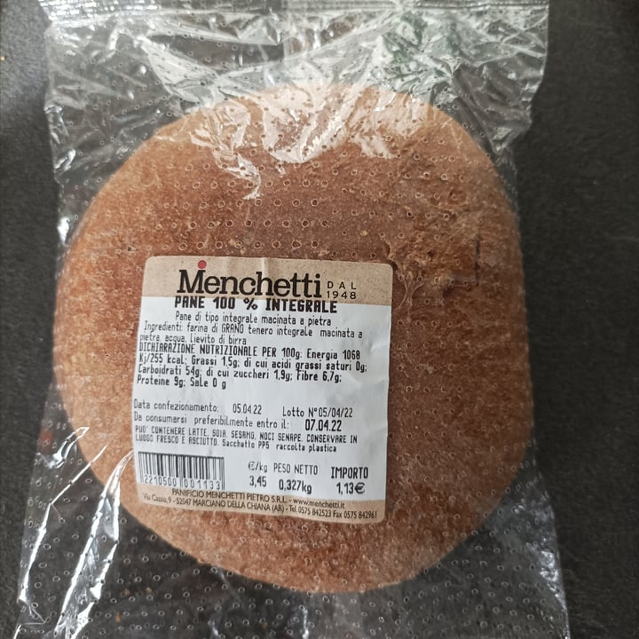 review photo of Menchetti Pane 100% integrale shared by @antea on 08 Apr 2022 - review