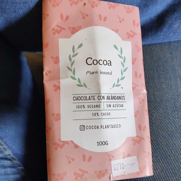 photo of Cocoa Plant Based Chocolate con arándanos shared by @pvilches on  05 Oct 2021 - review