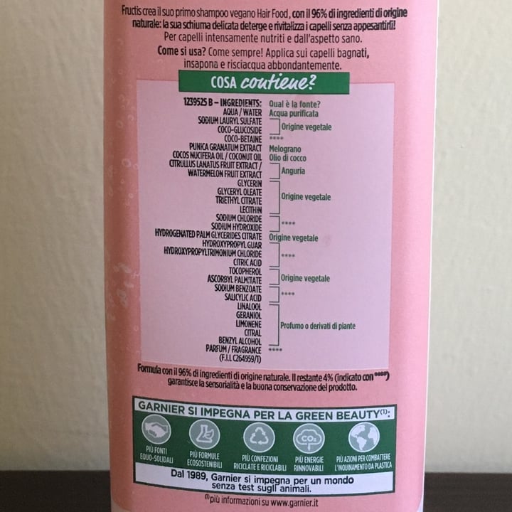 photo of Garnier shampoo hair food anguria rivitalizzante shared by @telisa on  01 Jun 2022 - review