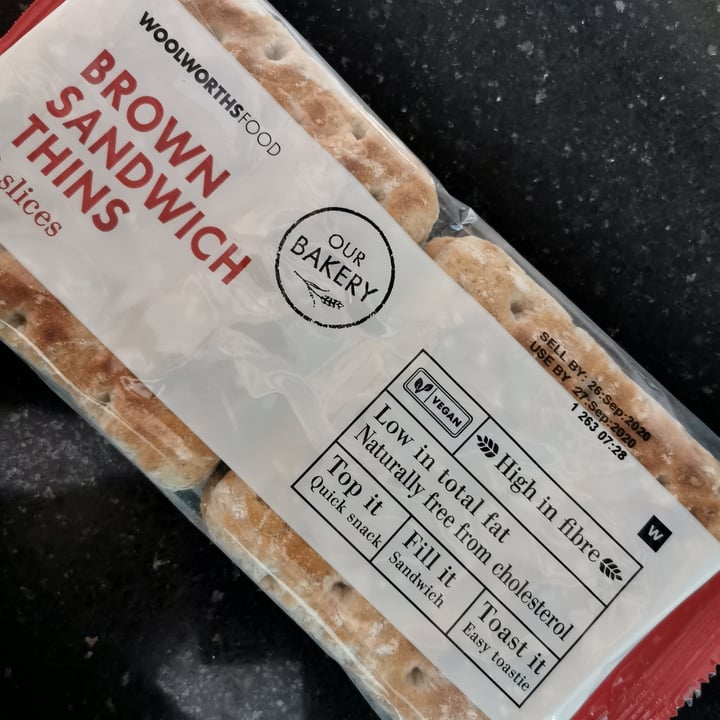photo of Woolworths Food Brown Sandwich Thins shared by @sandy4 on  05 Oct 2020 - review