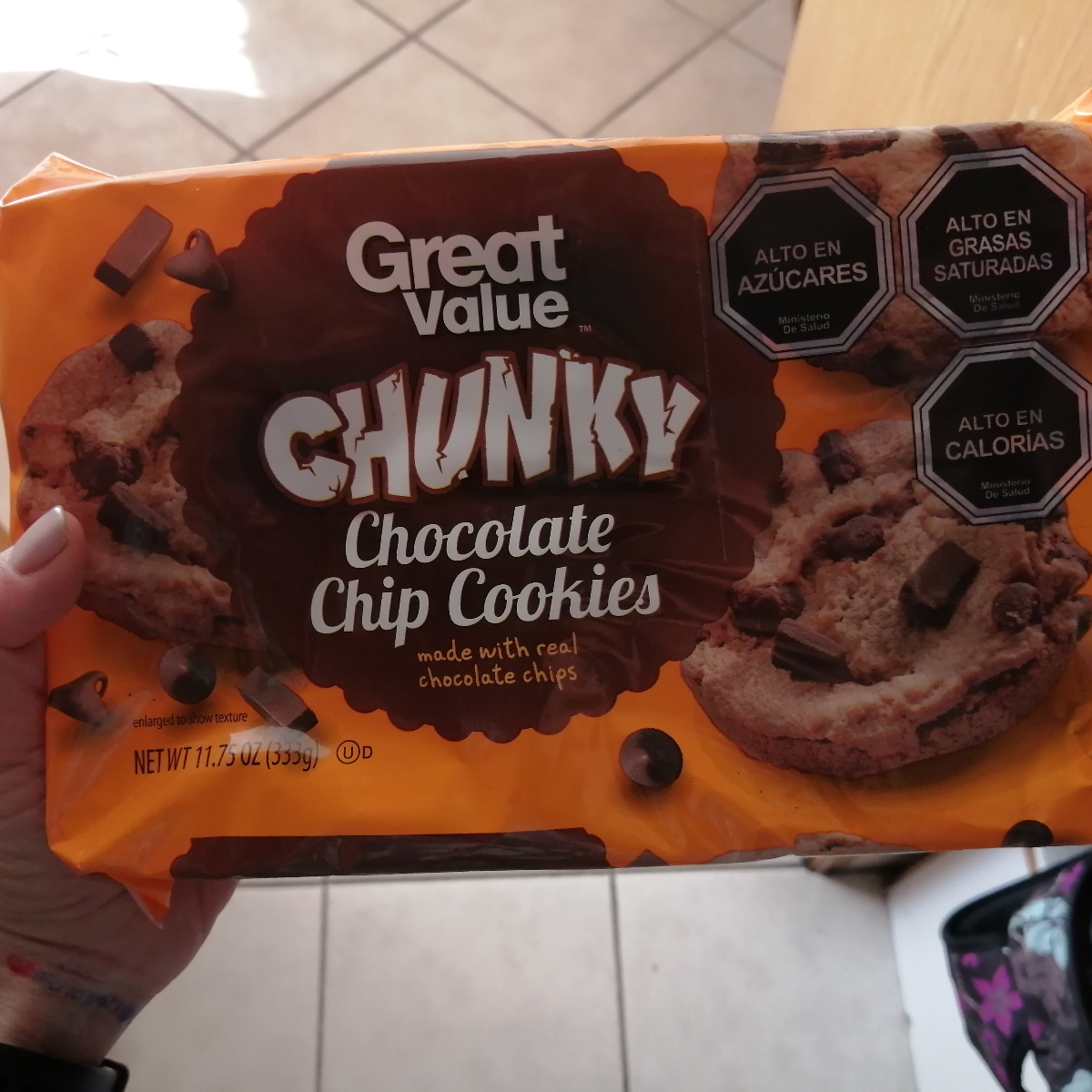 Great Value Chunky Chippers Chocolate Chip Cookies 11.75 Oz