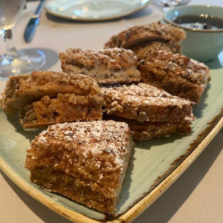 review photo of Equinox Restaurant Granola Crusted Stuffed French Toast shared by @mikamar on 18 Oct 2020 - review
