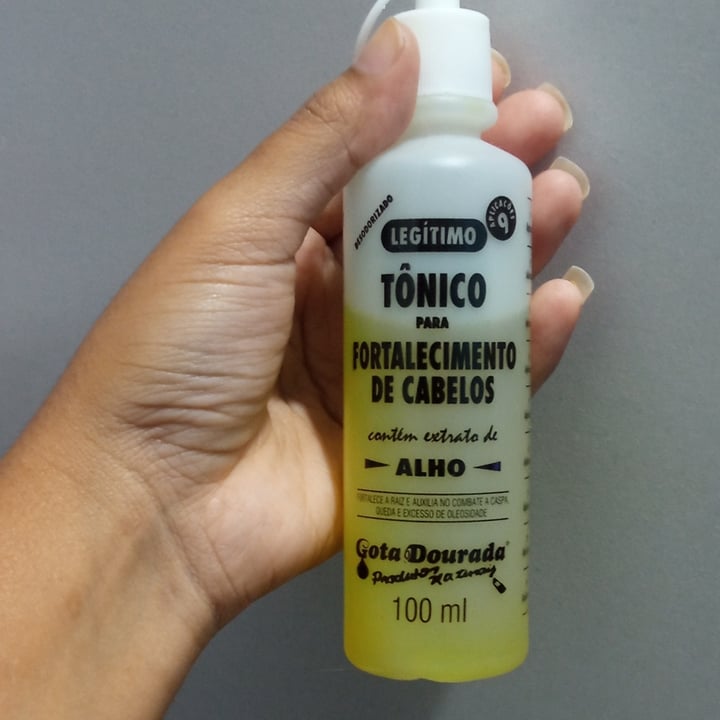 photo of Gota Dourada Tônico para Fortalecimento de Cabelos Extrato de Alho shared by @lbeatriz on  31 Dec 2021 - review