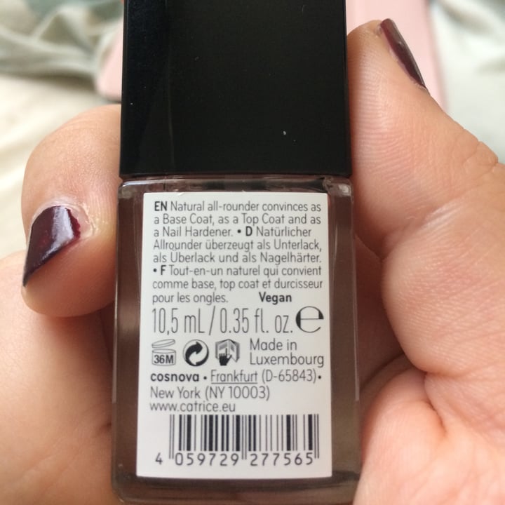 review photo of Catrice Cosmetics Natural All in 1 Base & Top Coat shared by @oatmilk24 on 14 Jun 2021 - review