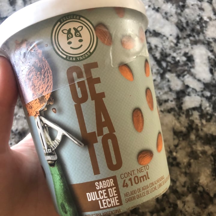 photo of Felices Las Vacas Helado de Agua sabor Dulce de Leche shared by @micagiac on  30 Jul 2021 - review