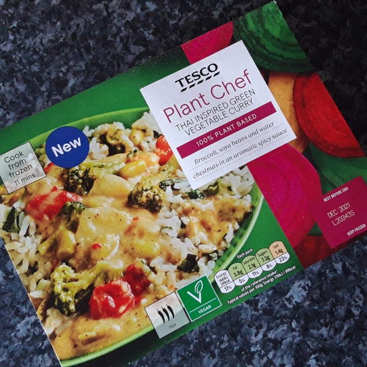 photo of Tesco Plant Chef Thai Inspired Green Vegetable Curry shared by @govganjackson on  17 Apr 2021 - review
