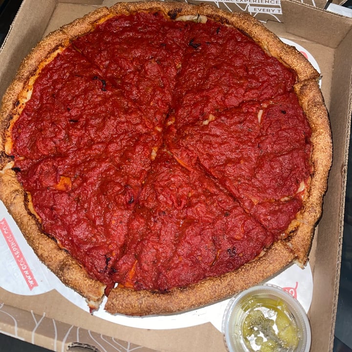review photo of Sarpino’s Pizzeria Vegan Pepperoni Deep Dish shared by @lavenderqueen16 on 05 Nov 2022 - review