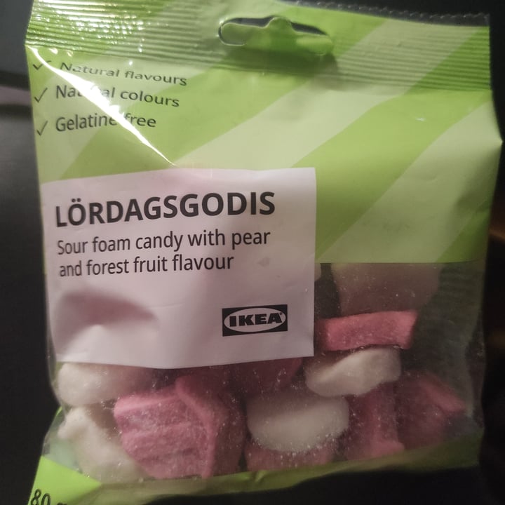 photo of Ikea LÖRDAGSGODIS Sour foam candy with pear and forest fruit flavour shared by @geminirisng on  11 May 2022 - review