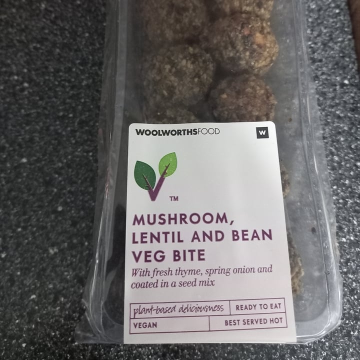 photo of Woolworths Food Mushroom, lentil, and bean veg bite shared by @colleenc on  01 Nov 2021 - review