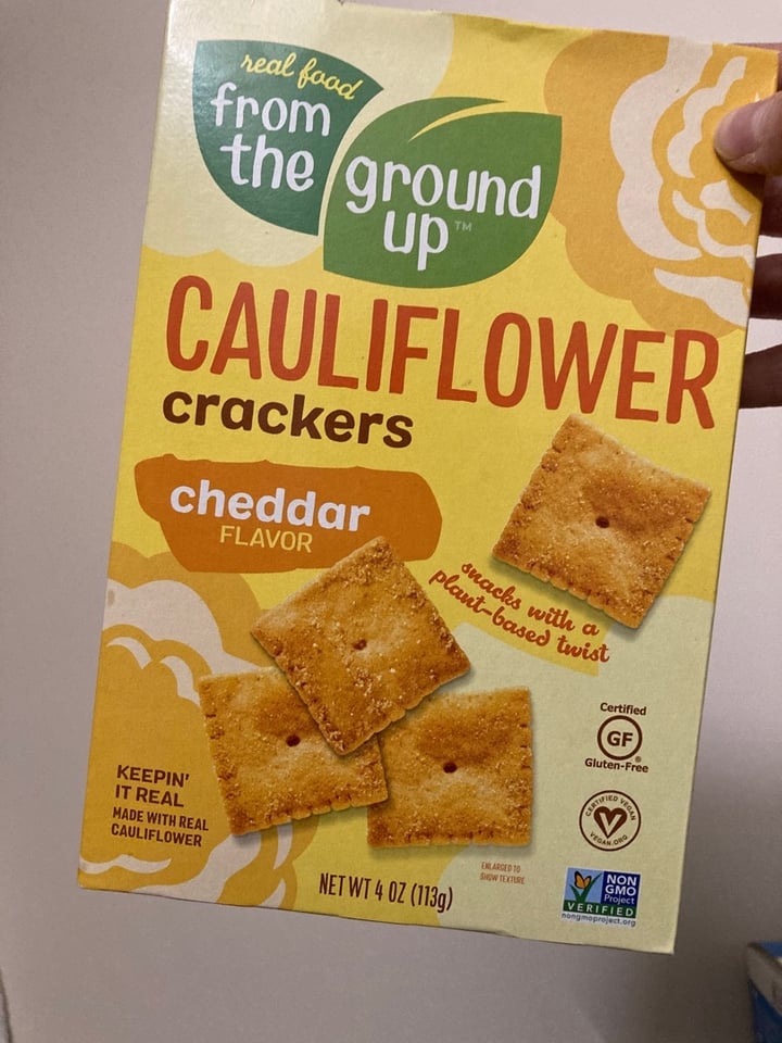 review photo of Real Food From The Ground Up Cauliflower Crackers Cheddar Flavor shared by @em3720 on 13 Jan 2021 - review