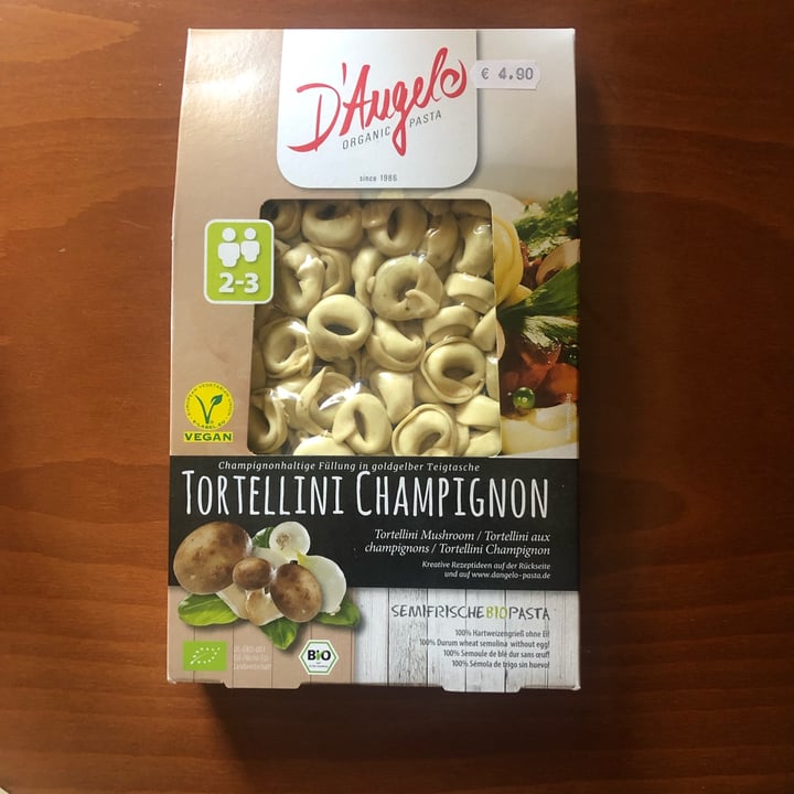 photo of D'Angelo Tortellini champignon shared by @manuvegan on  08 May 2022 - review