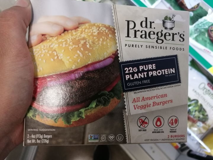 photo of Dr. Praeger's All American Veggie Burger shared by @viannivegan on  14 Dec 2019 - review