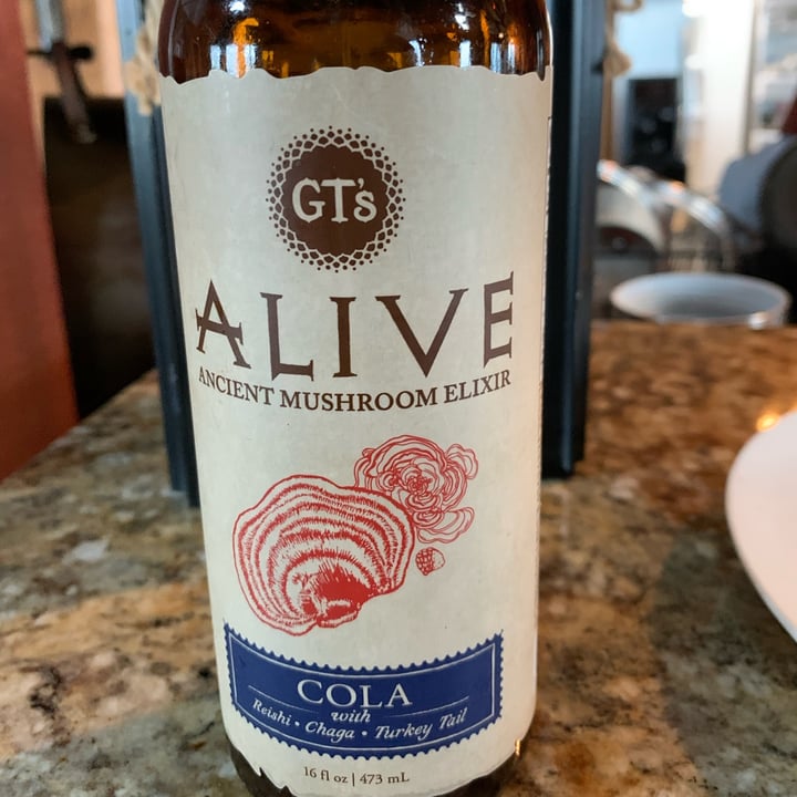photo of GT’s Living Foods Alive - Ancient Mushroom Elixir Root Beer shared by @pizzlerot on  10 Sep 2022 - review