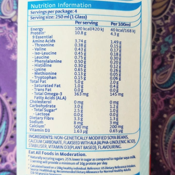 photo of F&N Nutrisoy Fresh Soya Milk High Calcium & Omega No Sugar Added shared by @herbimetal on  10 Jun 2021 - review