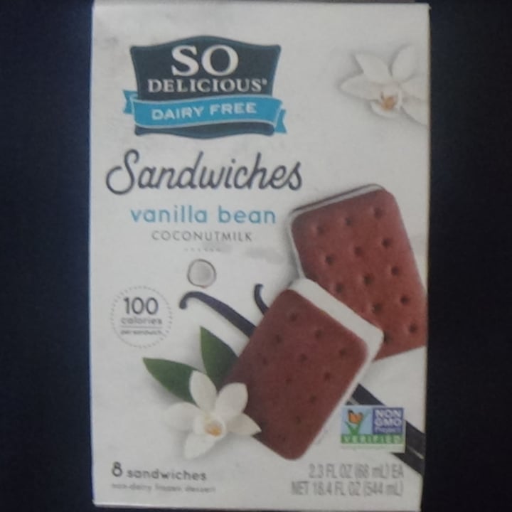 photo of So Delicious Dairy Free Sandwiches Vanilla Bean Coconutmilk Ice Cream shared by @feelideal on  30 Oct 2020 - review