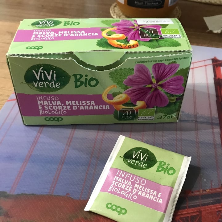 review photo of Vivi Verde Coop infuso malva, melissa e scorze d'arancia shared by @cibosanoebuono on 01 Oct 2022 - review
