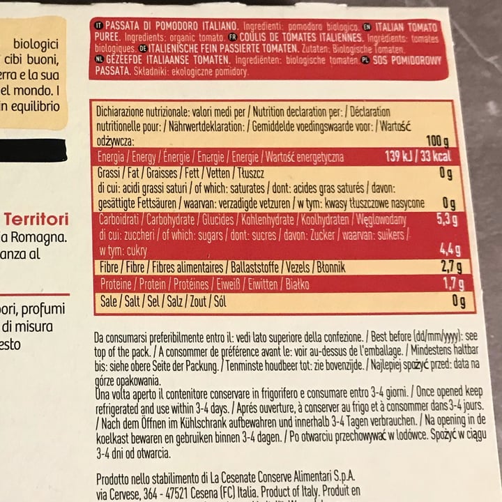 review photo of Alce Nero Passata vellutata shared by @zamina81 on 22 Oct 2022 - review
