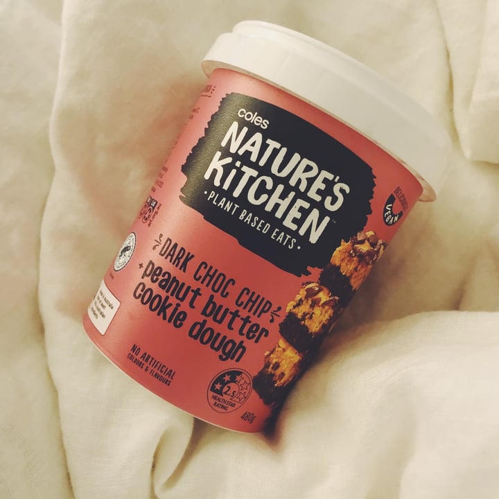 photo of Coles Coles Nature’s Kitchen Dark Choc Chip Peanut Butter Cookie Dough shared by @clam on  29 Dec 2020 - review
