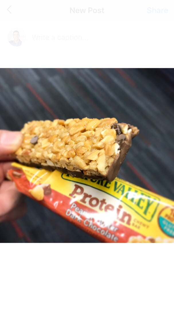 photo of Nature Valley Nature Valley Protein Peanut Butter and Dark Chocolate shared by @omnivorousadam on  01 Dec 2018 - review