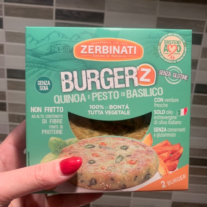 photo of Zerbinati Burger Quinoa E Pesto Di Basilico shared by @debsws on  22 Jan 2022 - review