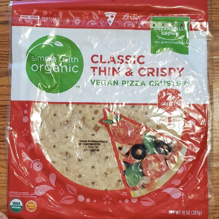 photo of Simple Truth Classic Thin And Crispy Pizza Crust shared by @brtjohns on  12 Sep 2020 - review