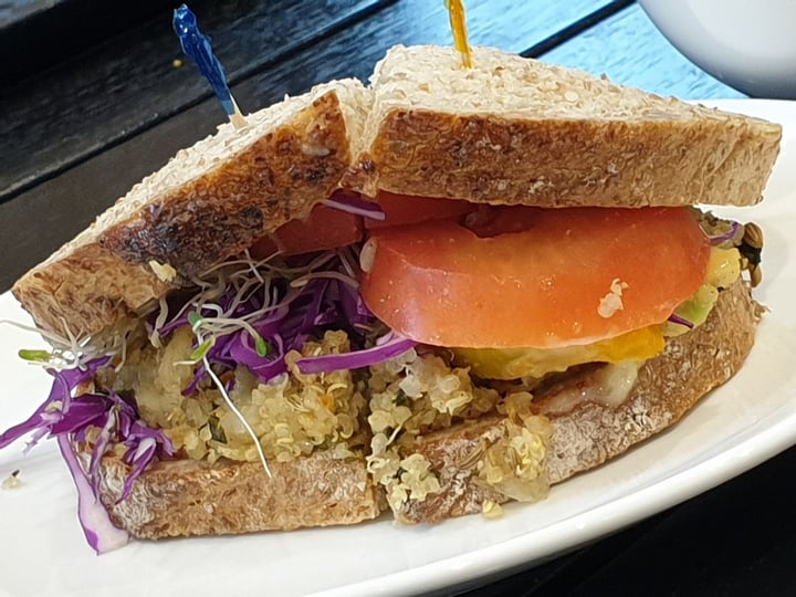 review photo of Cedele Bakery Café - The Metropolis Quinoa Tofu Pumpkin Burger shared by @starzshells on 24 Mar 2019 - review