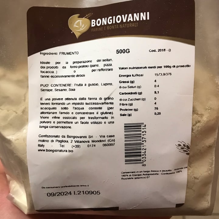 photo of Bongiovanni Glutine di grano shared by @annapaolaserio on  27 Dec 2021 - review