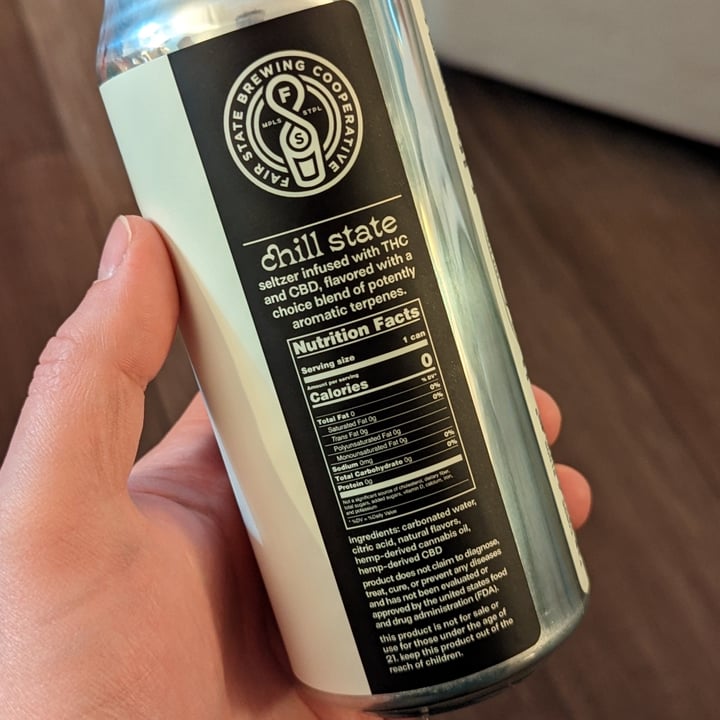 photo of Fair State Brewing Cooperative Chill State hemp-infused sparkling water shared by @jonok on  18 Oct 2022 - review