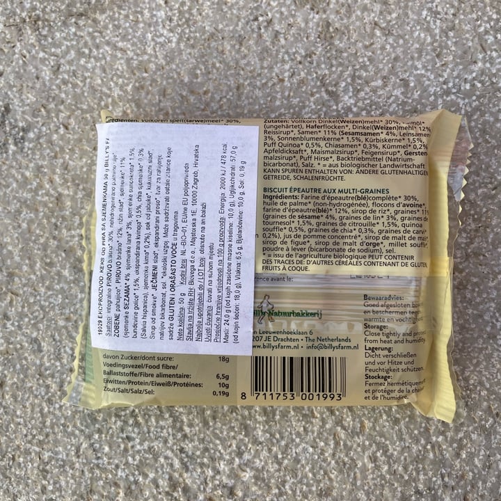 photo of Billy’s Farm Spelt multigrain cookie shared by @myrtleberries on  15 Apr 2022 - review