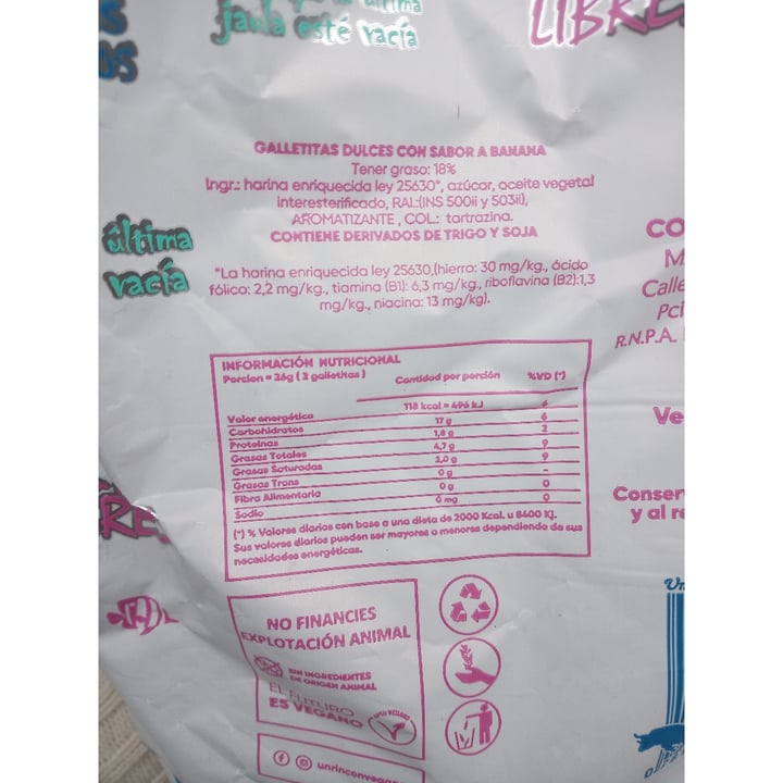 review photo of Un Rincón Vegano Bananitas Galletitas Dulces con sabor a Banana shared by @hua on 20 May 2020 - review