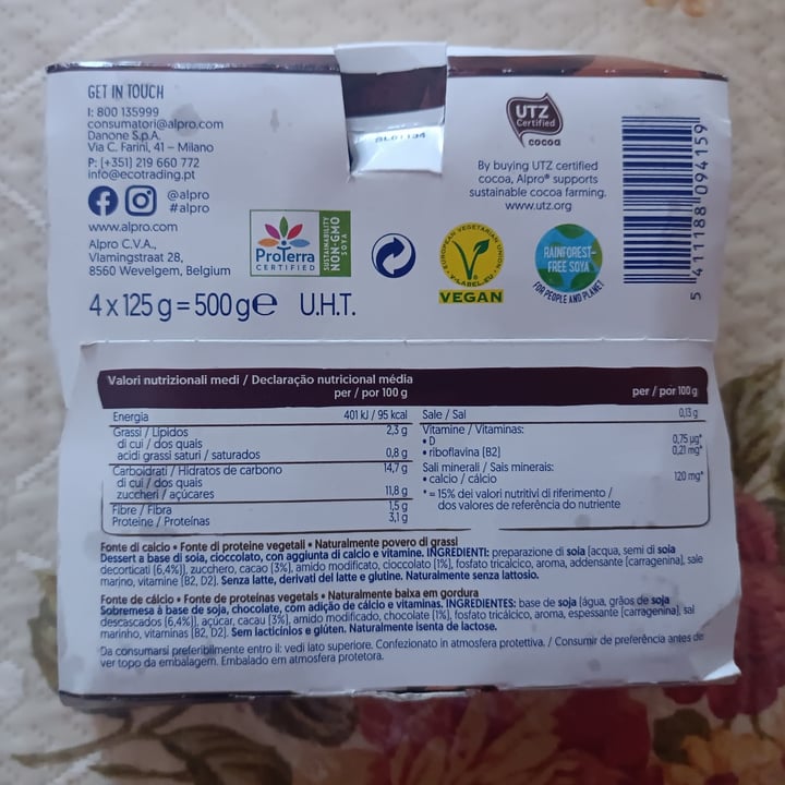 review photo of Alpro Devilishly Dark Chocolate Plant-based Dessert shared by @marialetizialicino on 28 Sep 2022 - review