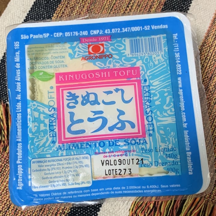 photo of Tofu agronippo Soft Tofu shared by @marciapinheiro on  04 Oct 2021 - review
