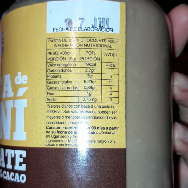 photo of fit life Pasta De Maní Con Chocolate 70% shared by @sofiamilla on  30 Aug 2022 - review