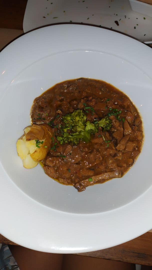 Photo of the dish “Seitán y sitake”