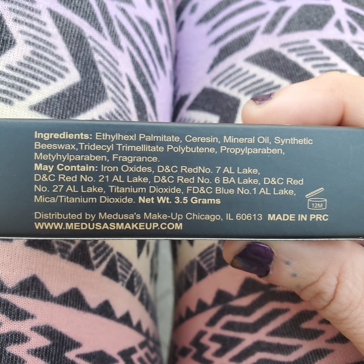 photo of Medusa's Makeup Lipstick shared by @sarbear420 on  10 Oct 2021 - review