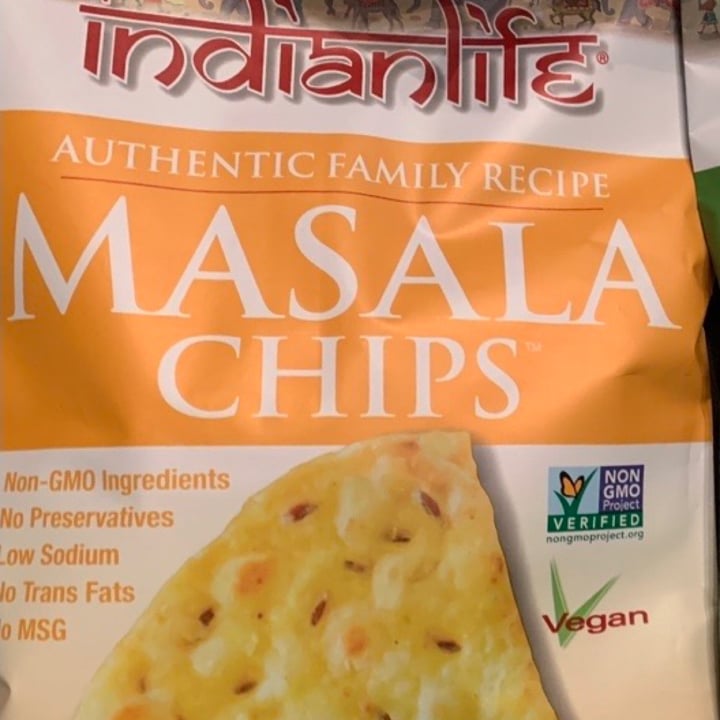 photo of Indian Life Masala chips shared by @jleesavegan on  19 May 2020 - review