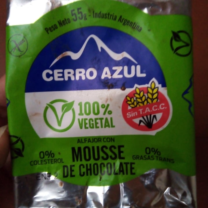 photo of Cerro Azul Alfajor Mousse de Chocolate shared by @valentinagomez on  20 Oct 2020 - review