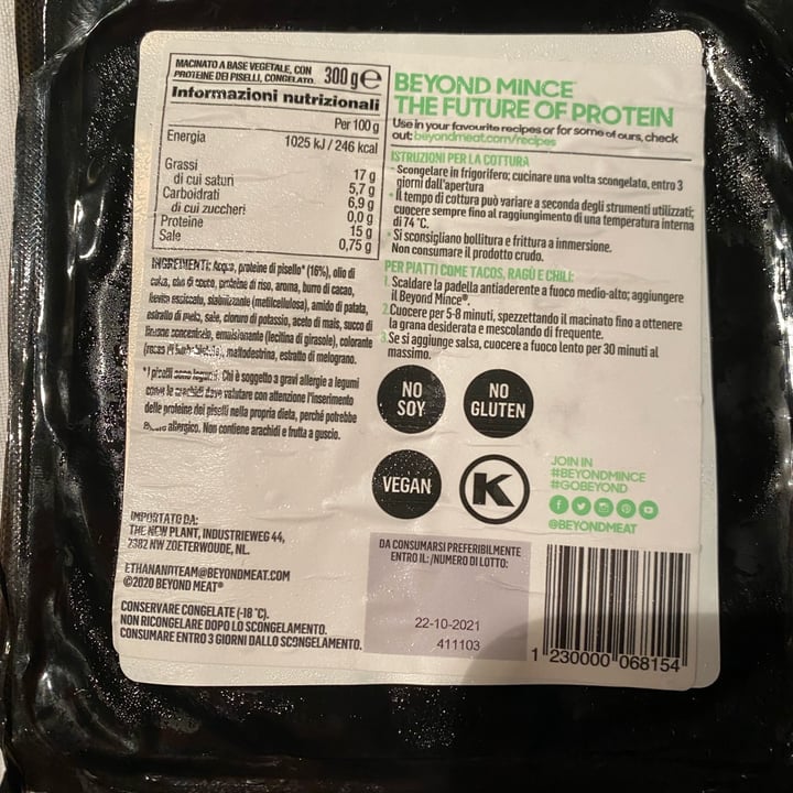 photo of Beyond Meat Beyond meat mince shared by @fiorellik on  09 Sep 2022 - review