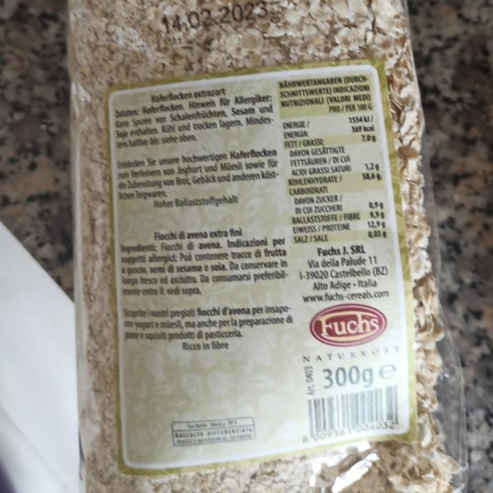 review photo of Fuchs Naturkost Fiocchi di avena shared by @giulias on 13 Apr 2022 - review