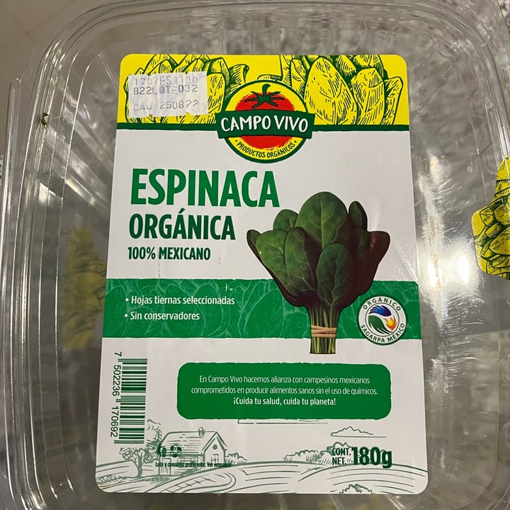 photo of Campo Vivo Espinaca Organica shared by @enriquegg on  19 Aug 2022 - review