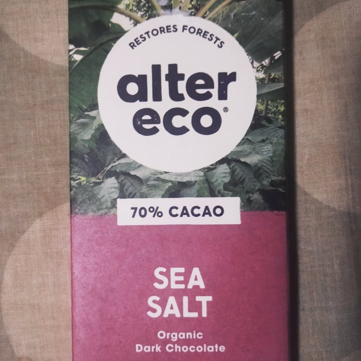 photo of Alter Eco 70% Cacao Sea Salt Organic Dark Chocolate shared by @kismetcandle on  09 Jan 2022 - review