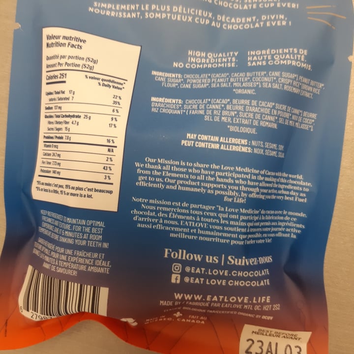 review photo of Eatlove Peanut butter cup shared by @goldenwish on 21 Dec 2022 - review
